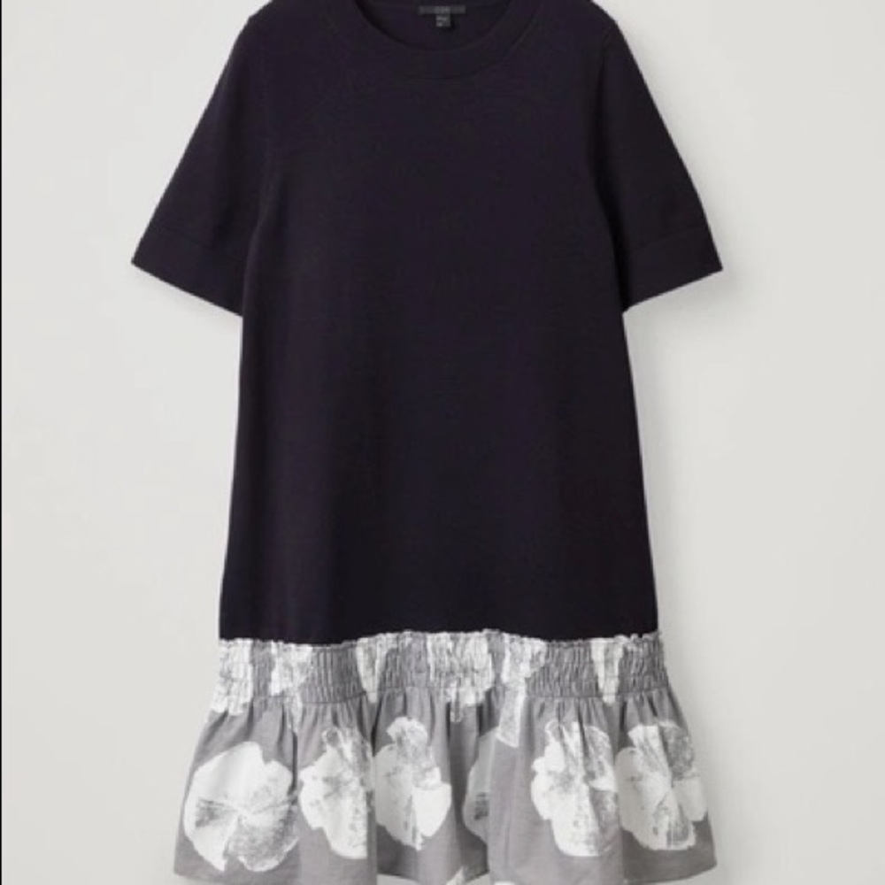 COS Smocked Panel A Line Dress - Brand new